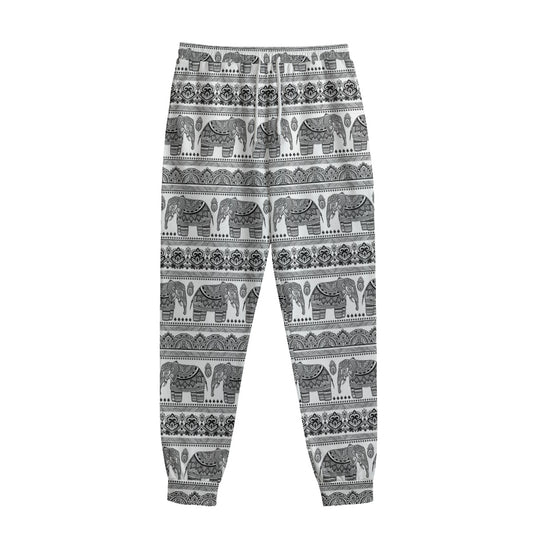 Indian Bohemian Elephant Pattern Print Sweatpants