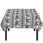 Indian Bohemian Elephant Pattern Print Tablecloth