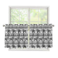 Indian Bohemian Elephant Pattern Print Tier Curtains