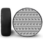Indian Bohemian Elephant Pattern Print Tire Cover