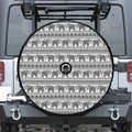 Indian Bohemian Elephant Pattern Print Tire Cover With Camera Hole