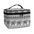 Indian Bohemian Elephant Pattern Print Travel Makeup Bag