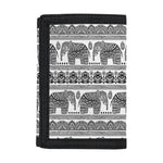 Indian Bohemian Elephant Pattern Print Trifold Wallet