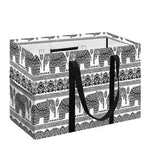 Indian Bohemian Elephant Pattern Print Utility Tote Bag