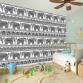 Indian Bohemian Elephant Pattern Print Wall Sticker