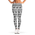 Indian Bohemian Elephant Pattern Print Women's Leggings