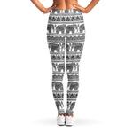 Indian Bohemian Elephant Pattern Print Women's Leggings