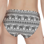 Indian Bohemian Elephant Pattern Print Women's Panties