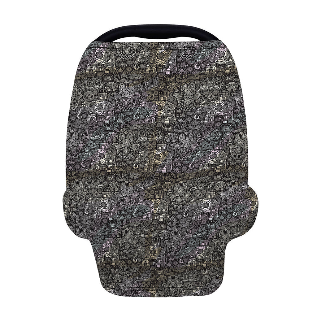 Indian Boho Elephant Pattern Print Baby Seat Cover