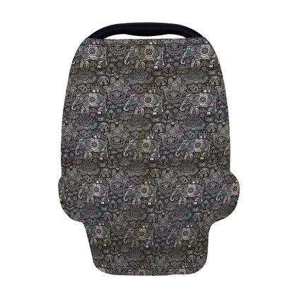 Indian Boho Elephant Pattern Print Baby Seat Cover