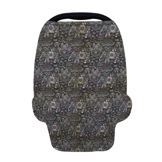 Indian Boho Elephant Pattern Print Baby Seat Cover