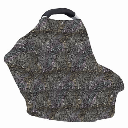 Indian Boho Elephant Pattern Print Baby Seat Cover