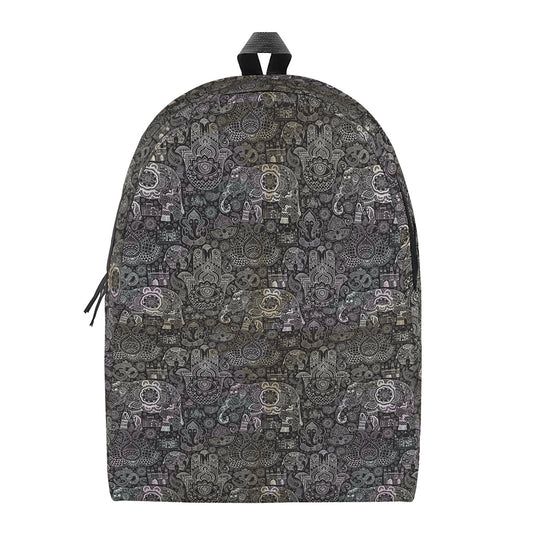 Indian Boho Elephant Pattern Print Backpack