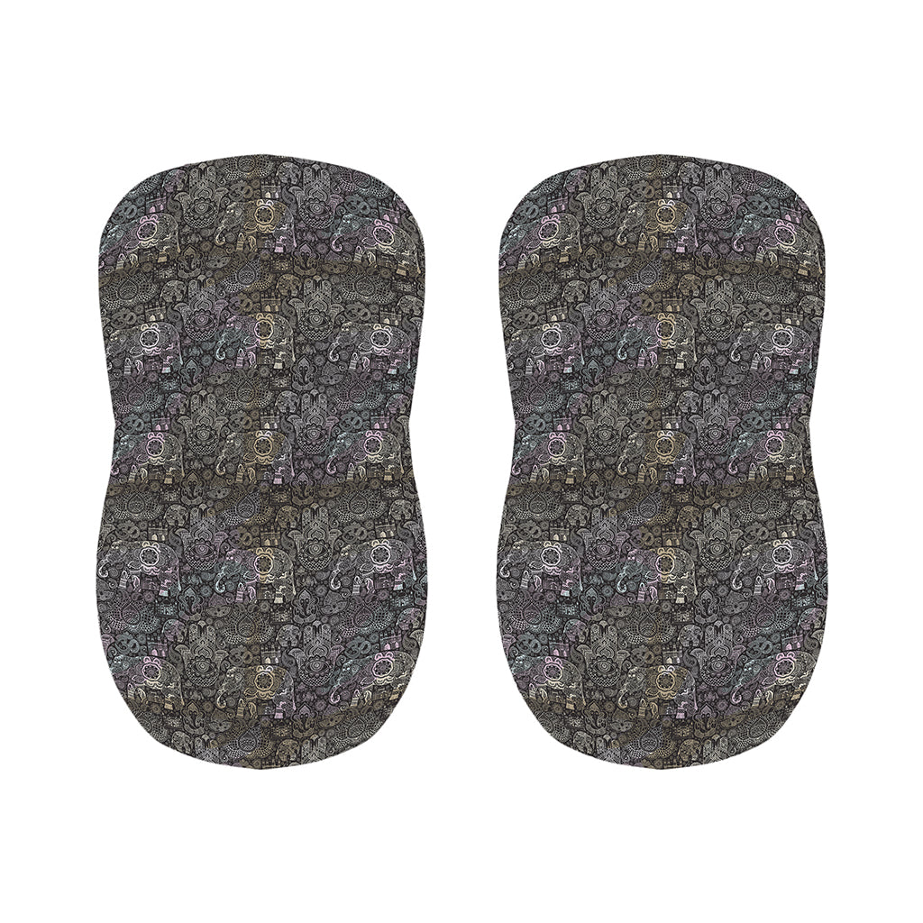 Indian Boho Elephant Pattern Print Bar Stool Covers