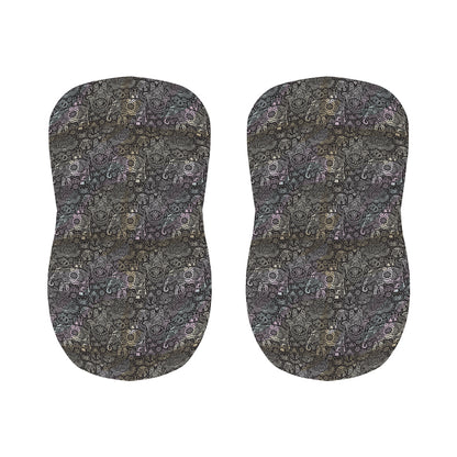 Indian Boho Elephant Pattern Print Bar Stool Covers