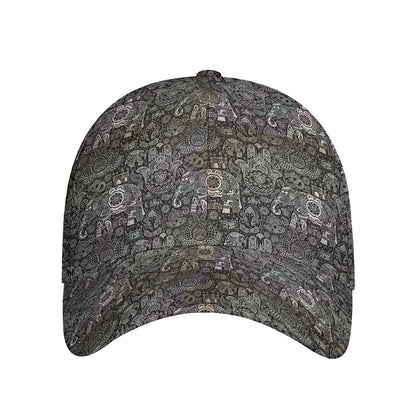 Indian Boho Elephant Pattern Print Baseball Cap