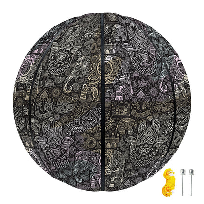 Indian Boho Elephant Pattern Print Basketball
