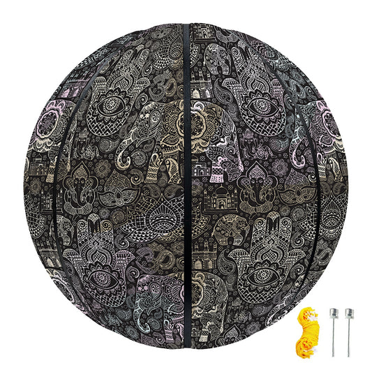 Indian Boho Elephant Pattern Print Basketball