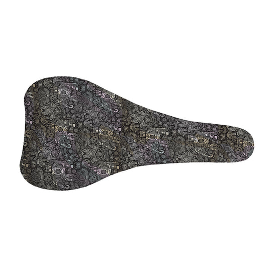 Indian Boho Elephant Pattern Print Bicycle Seat Cover