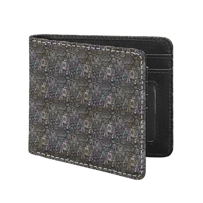 Indian Boho Elephant Pattern Print Bifold Wallet