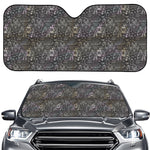 Indian Boho Elephant Pattern Print Car Windshield Sun Shade
