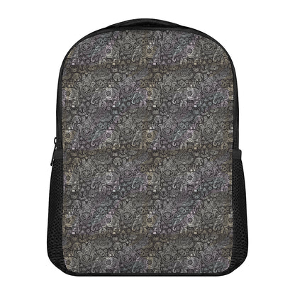 Indian Boho Elephant Pattern Print Casual Backpack