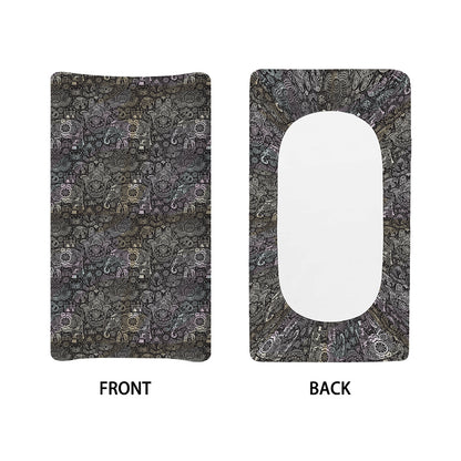 Indian Boho Elephant Pattern Print Changing Pad Cover