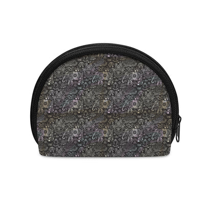 Indian Boho Elephant Pattern Print Coin Purse