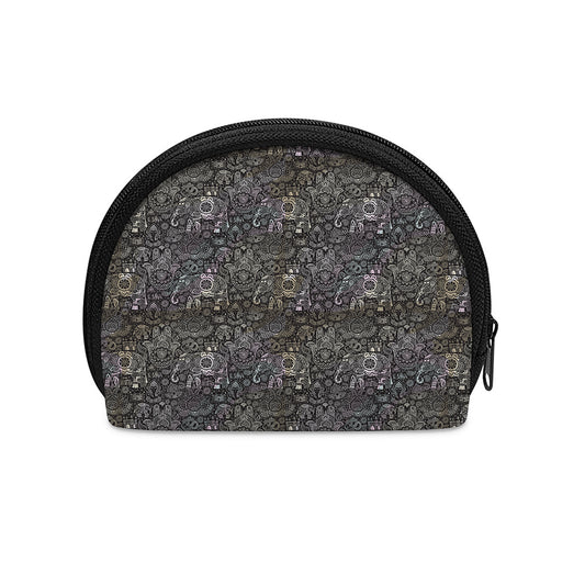 Indian Boho Elephant Pattern Print Coin Purse