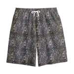 Indian Boho Elephant Pattern Print Cotton Shorts
