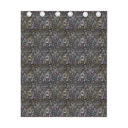 Indian Boho Elephant Pattern Print Curtain