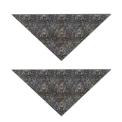 Indian Boho Elephant Pattern Print Dog Bandana