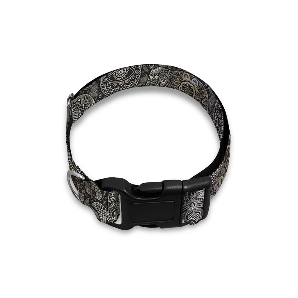 Indian Boho Elephant Pattern Print Dog Collar