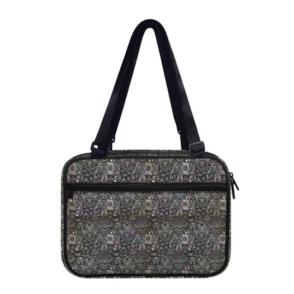Indian Boho Elephant Pattern Print Double Strap Bible Bag