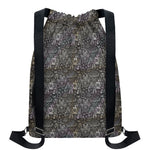 Indian Boho Elephant Pattern Print Drawstring Backpack