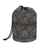 Indian Boho Elephant Pattern Print Drawstring Makeup Bag