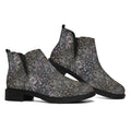 Indian Boho Elephant Pattern Print Flat Ankle Boots