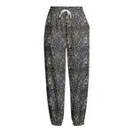 Indian Boho Elephant Pattern Print Fleece Lined Knit Pants
