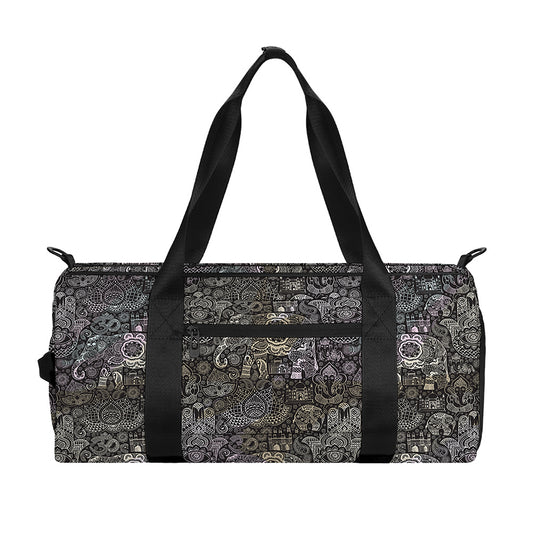 Indian Boho Elephant Pattern Print Gym Bag