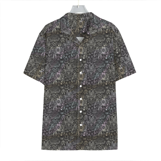 Indian Boho Elephant Pattern Print Hawaiian Shirt