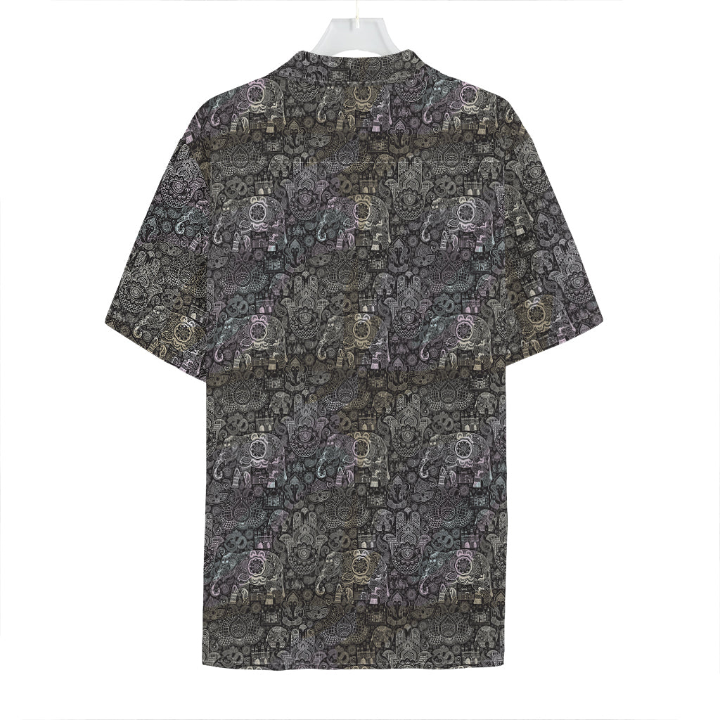 Indian Boho Elephant Pattern Print Hawaiian Shirt