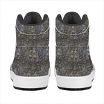 Indian Boho Elephant Pattern Print High Top Leather Sneakers