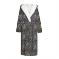 Indian Boho Elephant Pattern Print Hooded Bathrobe