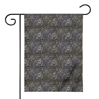 Indian Boho Elephant Pattern Print House Flag