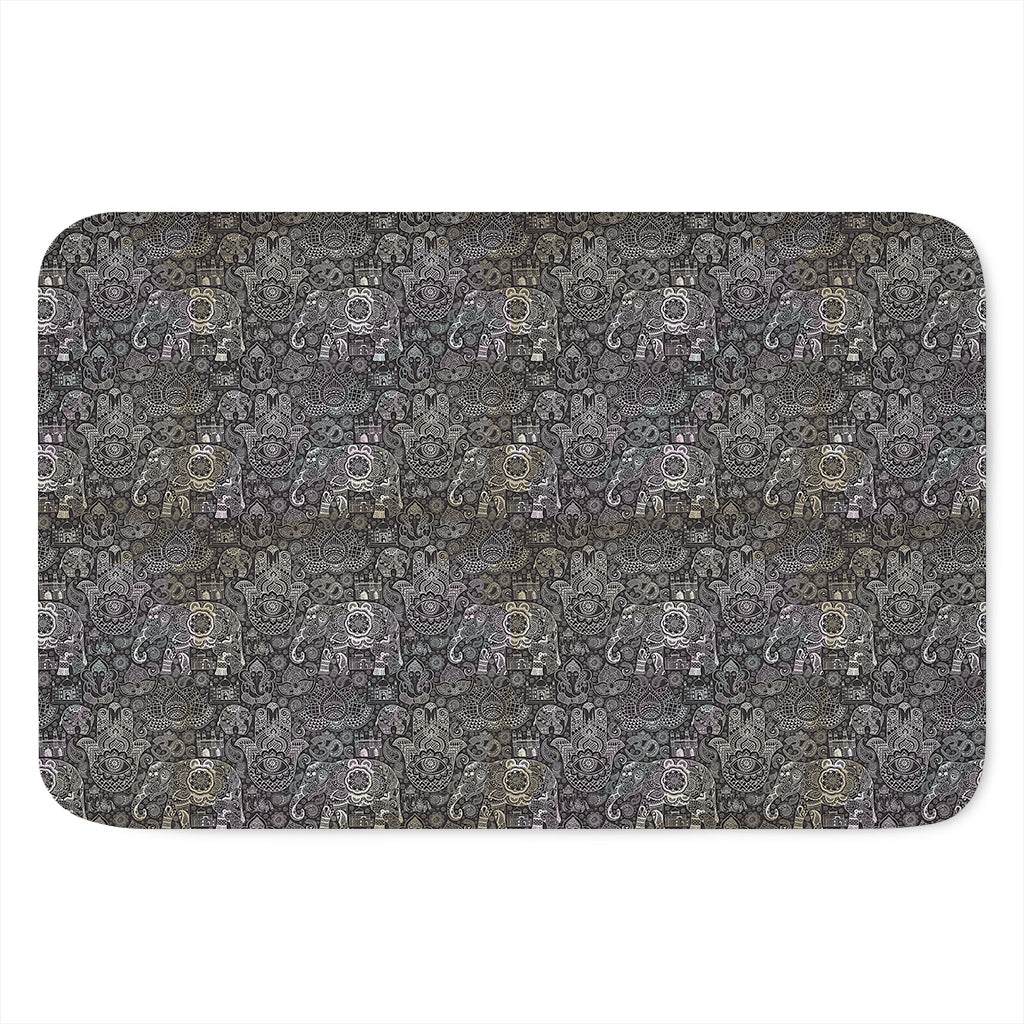 Indian Boho Elephant Pattern Print Indoor Door Mat