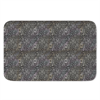 Indian Boho Elephant Pattern Print Indoor Door Mat