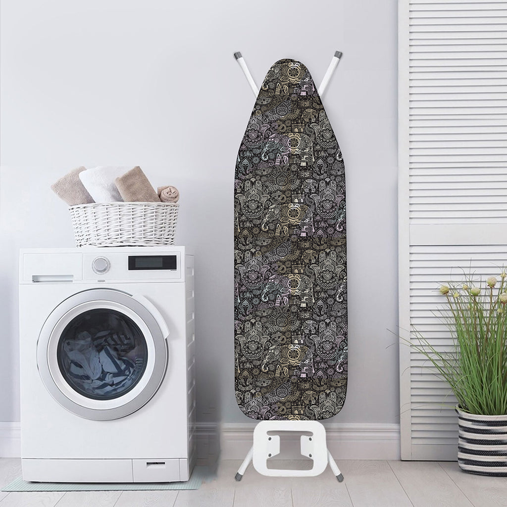 Indian Boho Elephant Pattern Print Ironing Board Cover