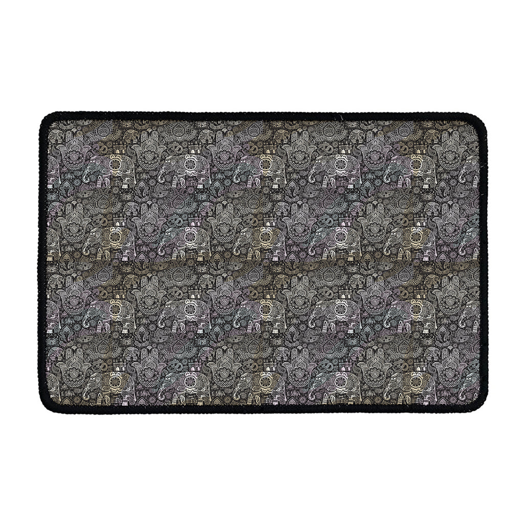 Indian Boho Elephant Pattern Print Kitchen Mat