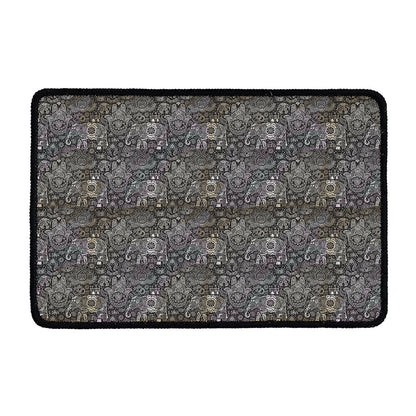 Indian Boho Elephant Pattern Print Kitchen Mat