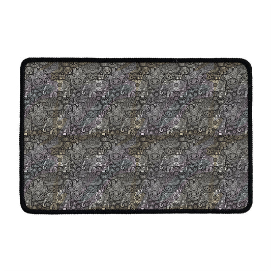 Indian Boho Elephant Pattern Print Kitchen Mat